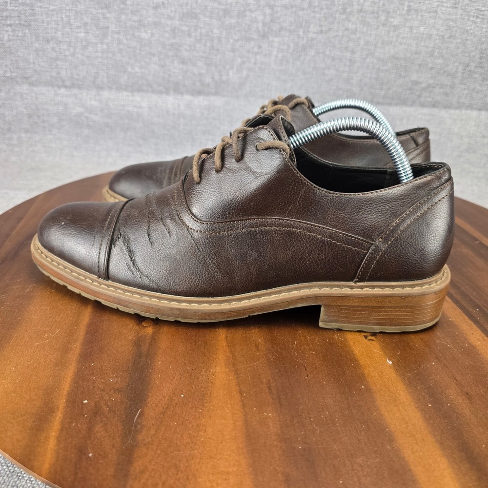 Perry Ellis Portfolio Mens Brown Cap Toe Oxford Dress Shoes PEFST14130B-2 Size 8 - Picture 12 of 16